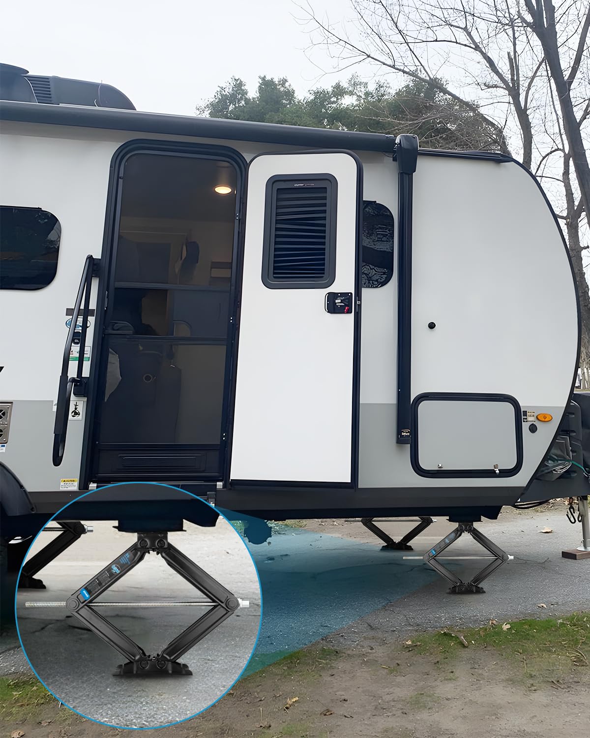 Kohree at campsite stabilizing trailer showing quick setup and improved on-site comfort