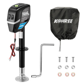 Kohree front view of electric trailer jack showing robust A-frame stability