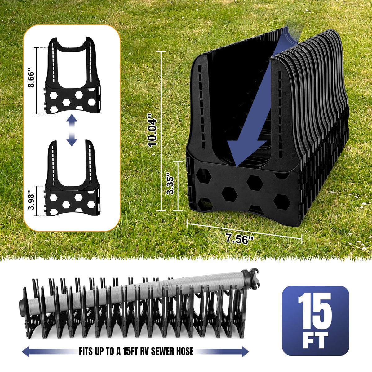 Kohree folded storage with strap for compact transport and easy packing