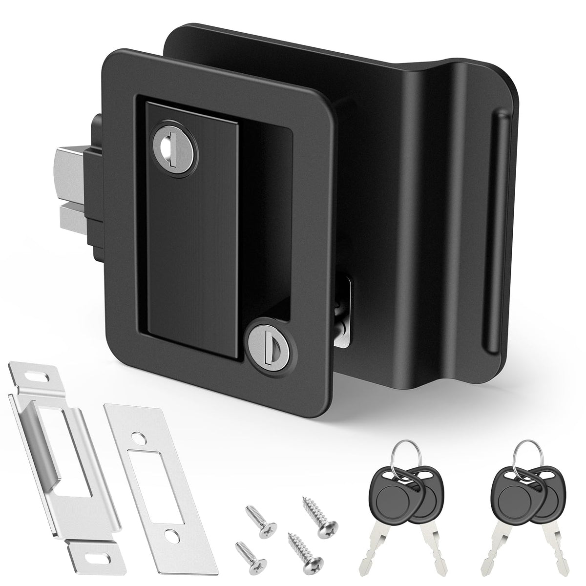 Kohree front-facing lock showing sleek black finish and durable build for longevity