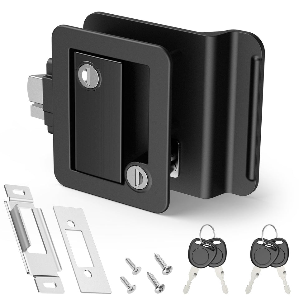 Kohree front-facing lock showing sleek black finish and durable build for longevity