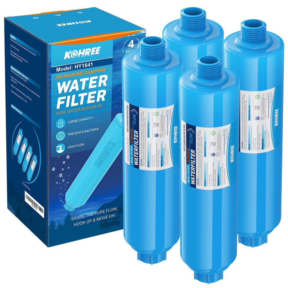 Kohree front packaging showing inline filter pack and benefits