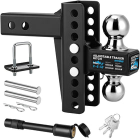Kohree front profile of adjustable hitch showing solid build and easy setup benefit