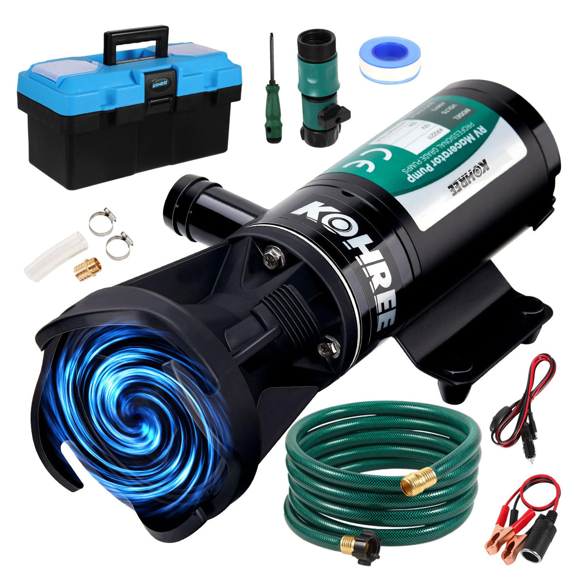 Kohree front unit showing pump body and inlet for easy installation benefit
