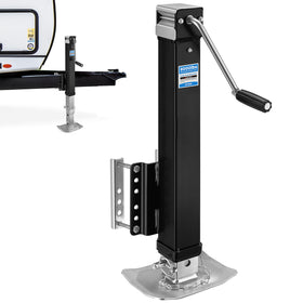 Kohree front view of bolt-on trailer jack showing sturdy construction and reliable lifting