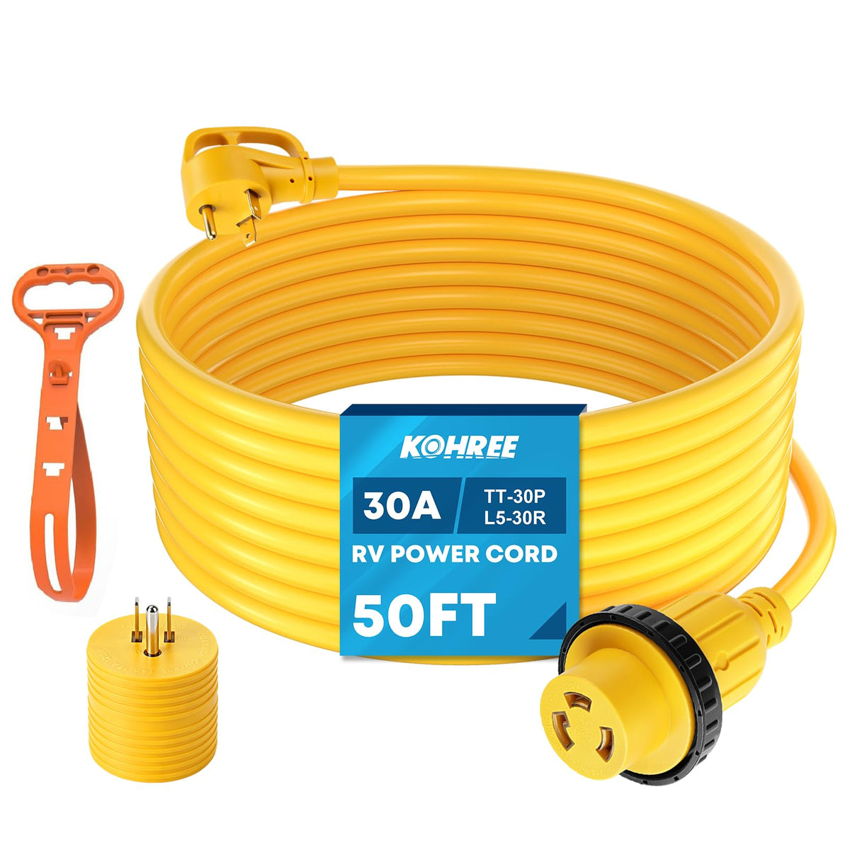 Kohree front connector with grid handle for secure grip and easy unplugging