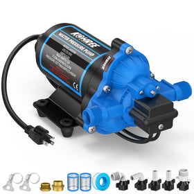 Kohree pump front view with kit showing quick plug-and-play setup