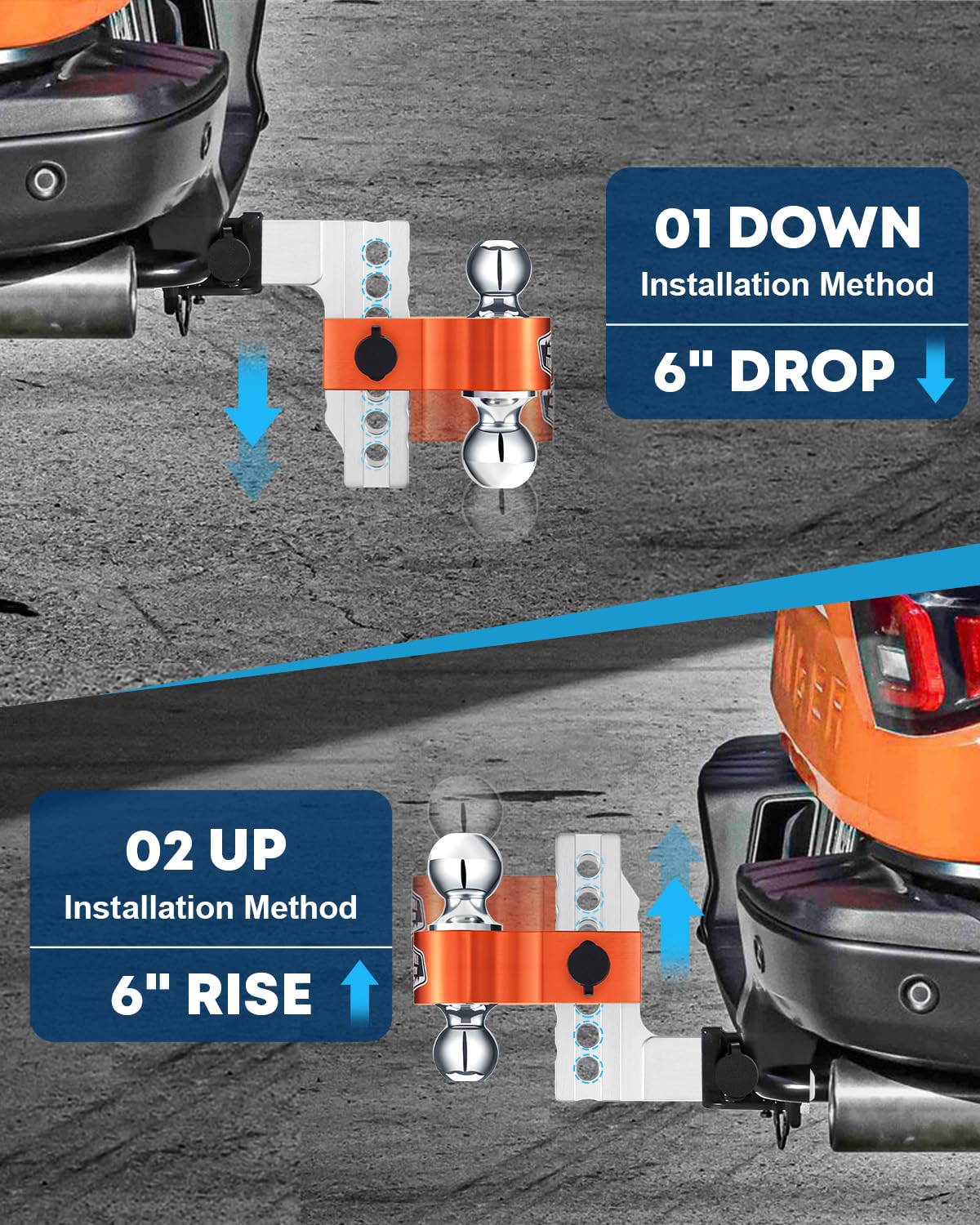 Kohree stainless hitch pin locks and keys displayed for theft protection benefit