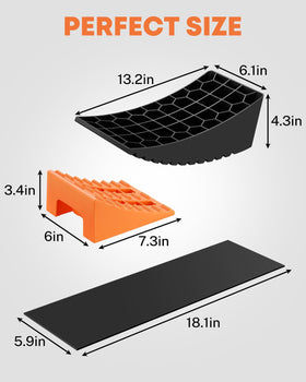 Kohree in-use under RV wheel providing stable, slip-resistant support