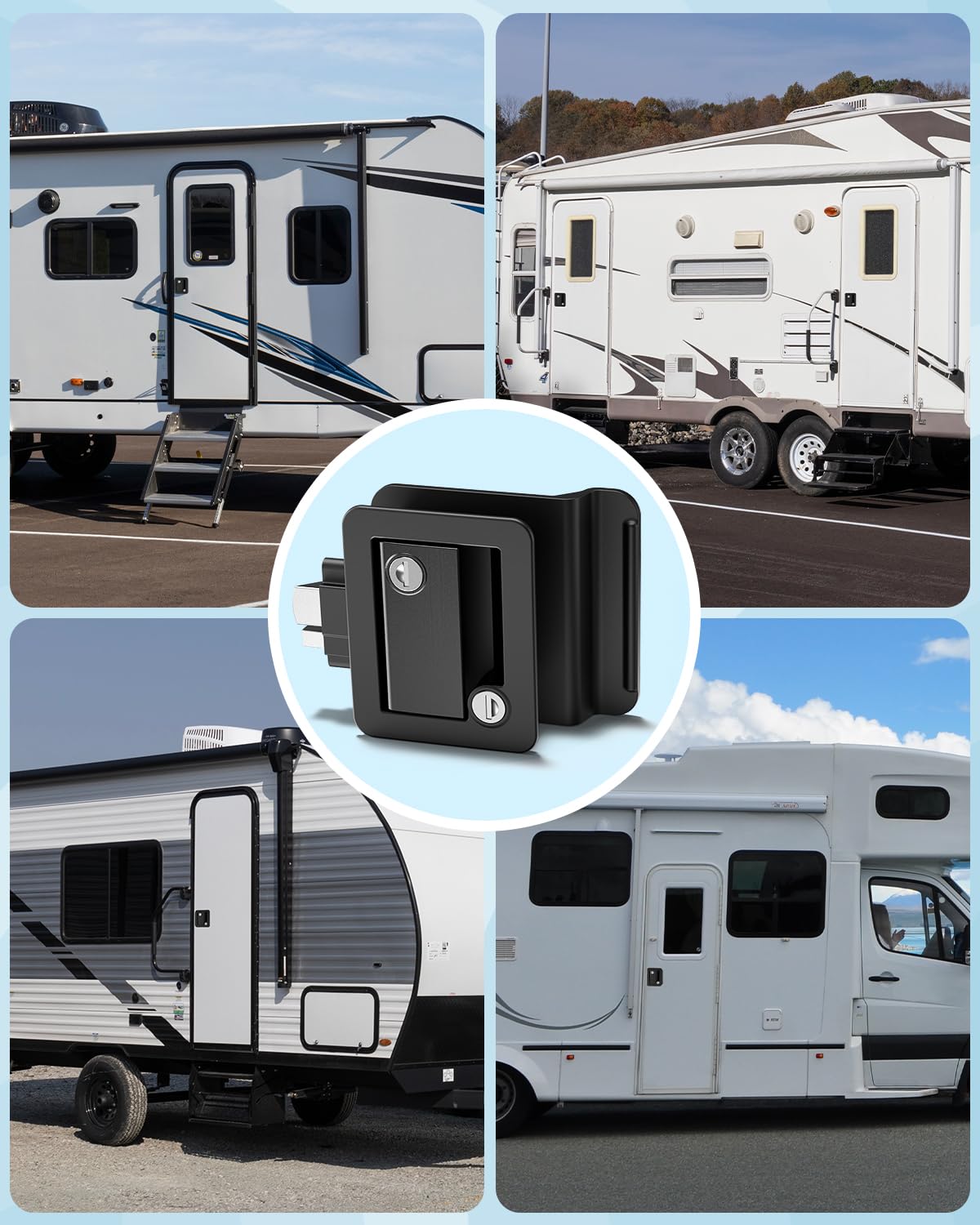 Kohree installed on camper door demonstrating fit and weather-resistant protection