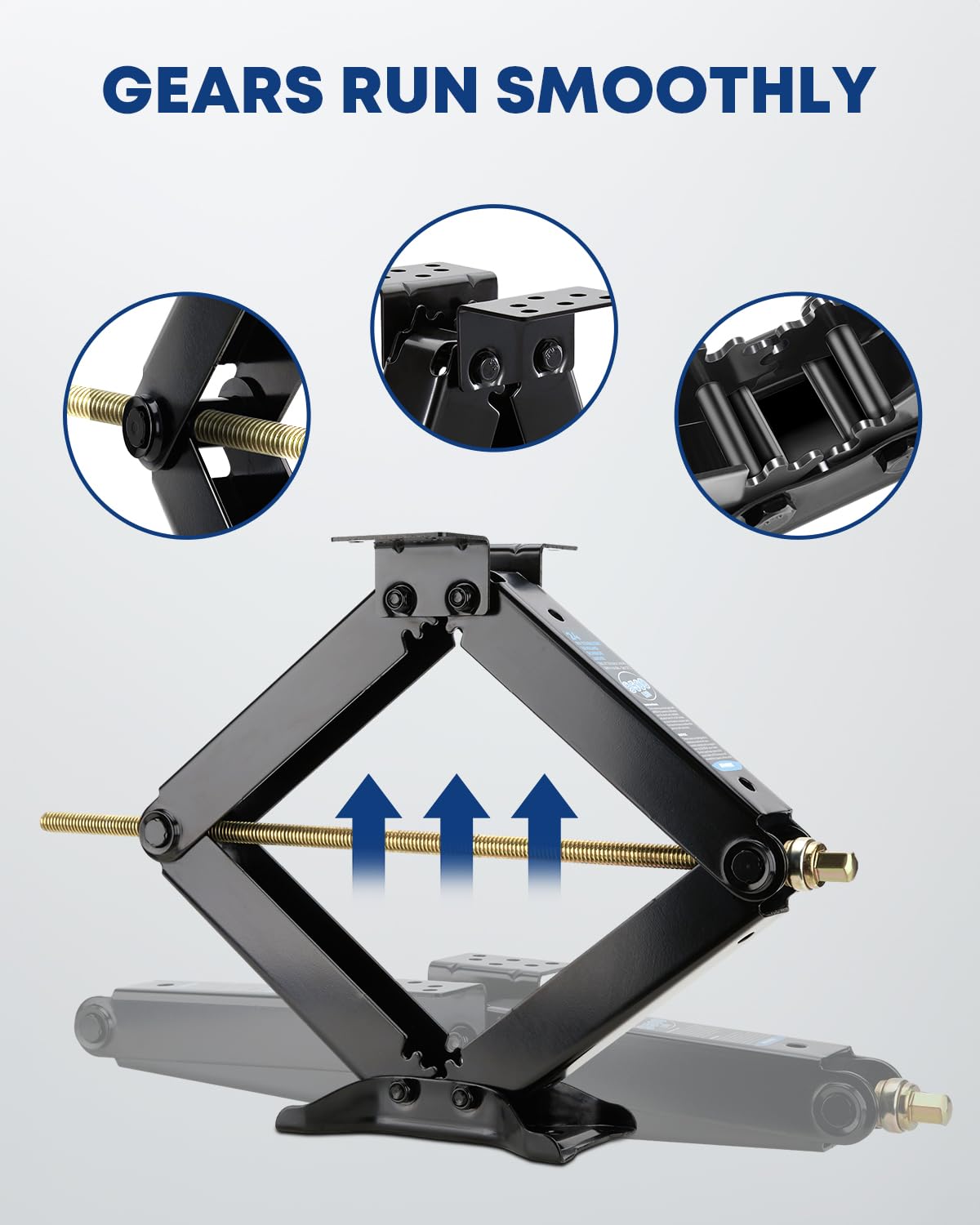 Kohree jack installed under trailer frame providing steady support