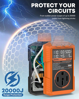 Kohree LED display closeup showing voltage readout and status, aids quick diagnostics