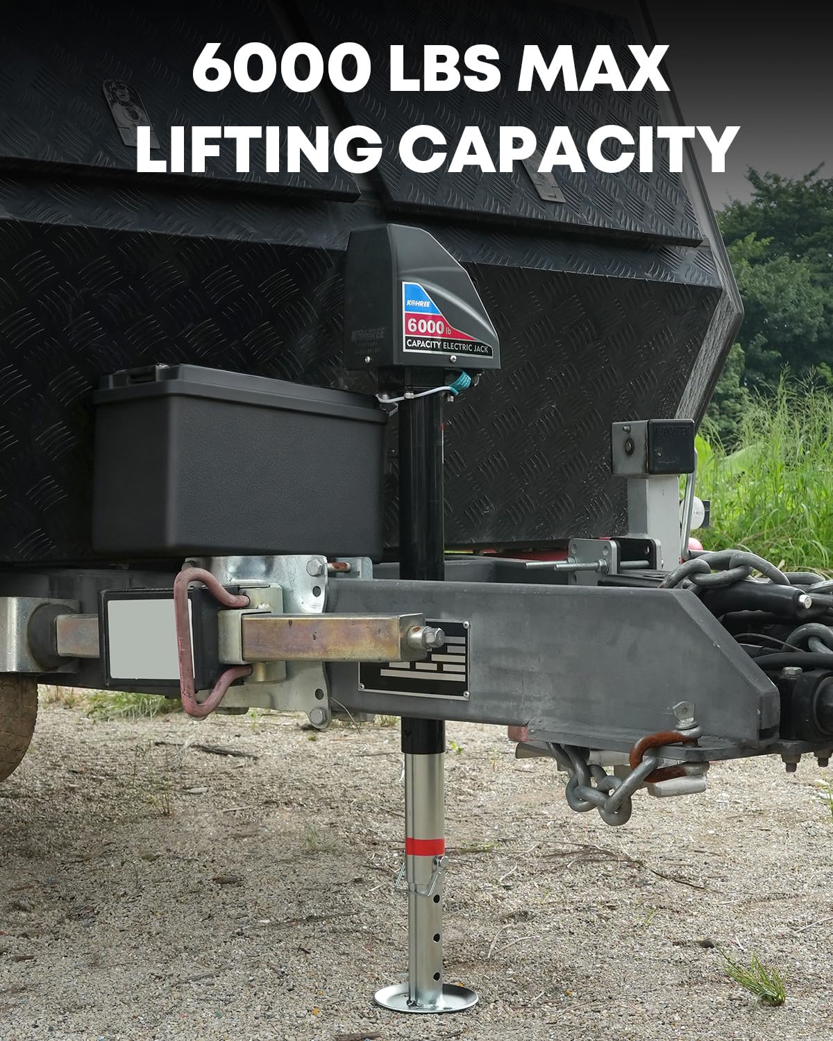 Kohree LED lights illuminating hitch area for safer nighttime hookups
