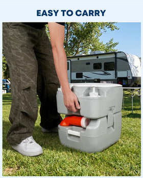 Kohree portable toilet placed at campsite showing easy outdoor use
