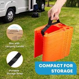Kohree installed at campsite next to RV showing tidy routing and safer dumping