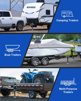 Kohree jack on trailer at campsite showing reliable support during setup benefit