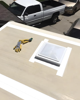 Kohree tape in action during trailer maintenance showing practical use and peace of mind