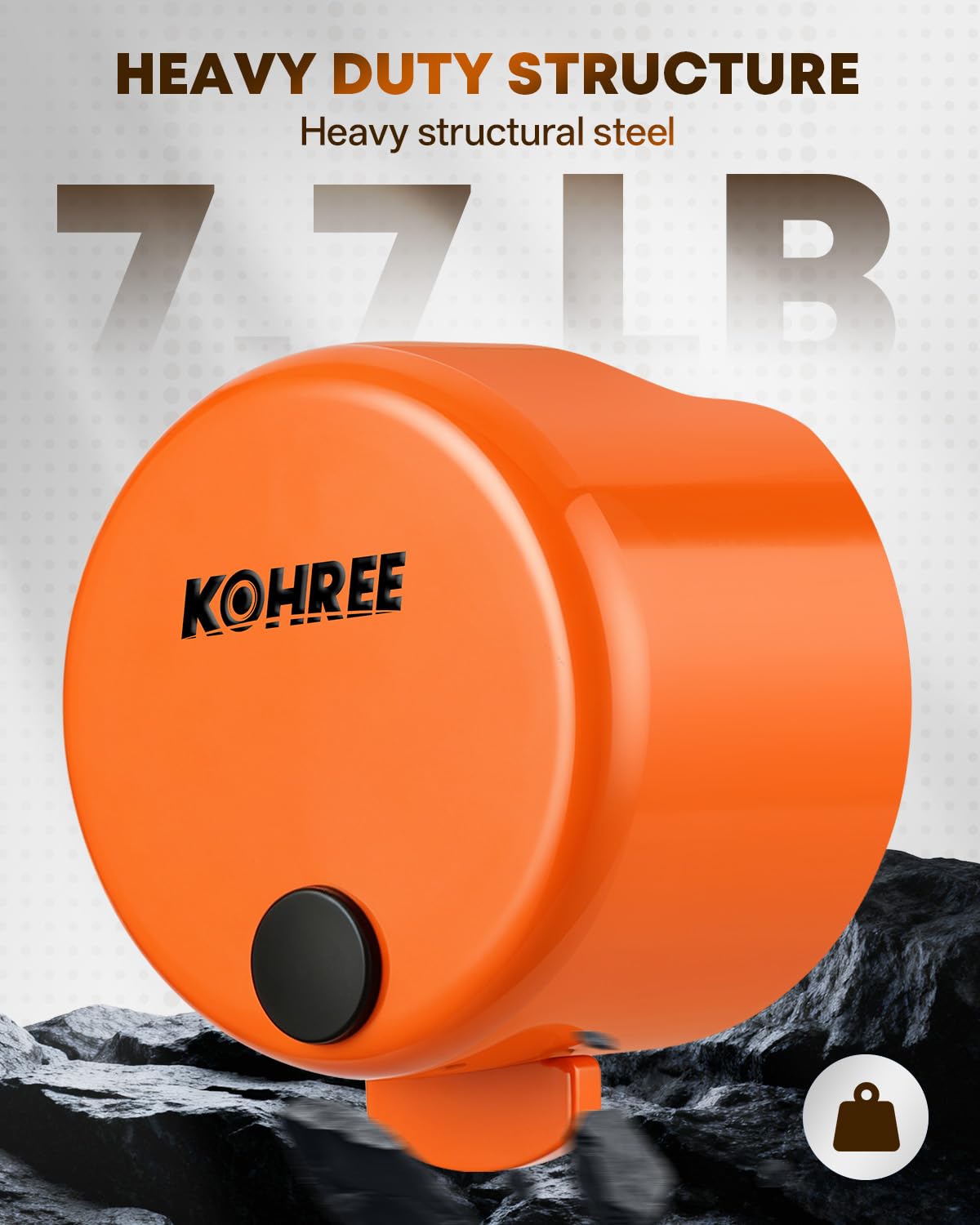 Kohree lock secured on a boat trailer hitch providing reliable anti-theft