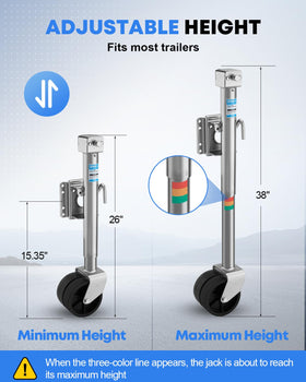 Kohree jack mounted on trailer frame showing correct bolt-on installation and fit