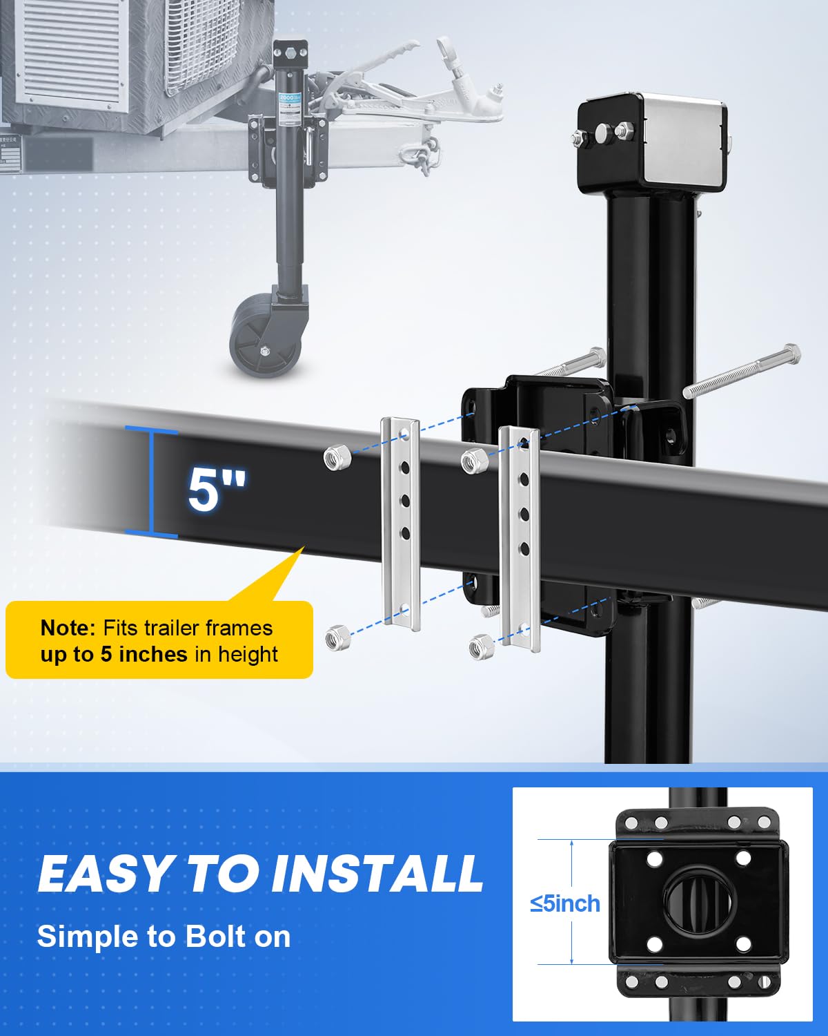 Kohree mounted on trailer frame illustrating secure bolt-on installation