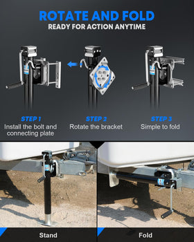 Kohree bolted to trailer frame showing secure fit and stability benefit