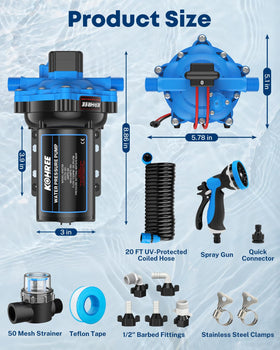Kohree high-pressure nozzle and quick-connect fittings delivering easy, on-demand operation