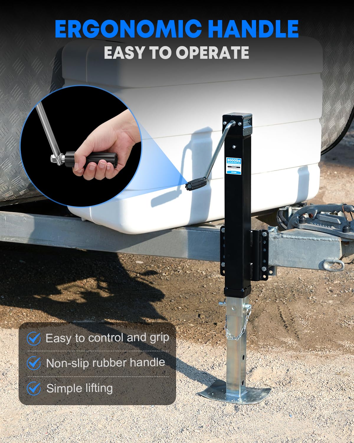 Kohree oversized foot plate on gravel providing stable load distribution