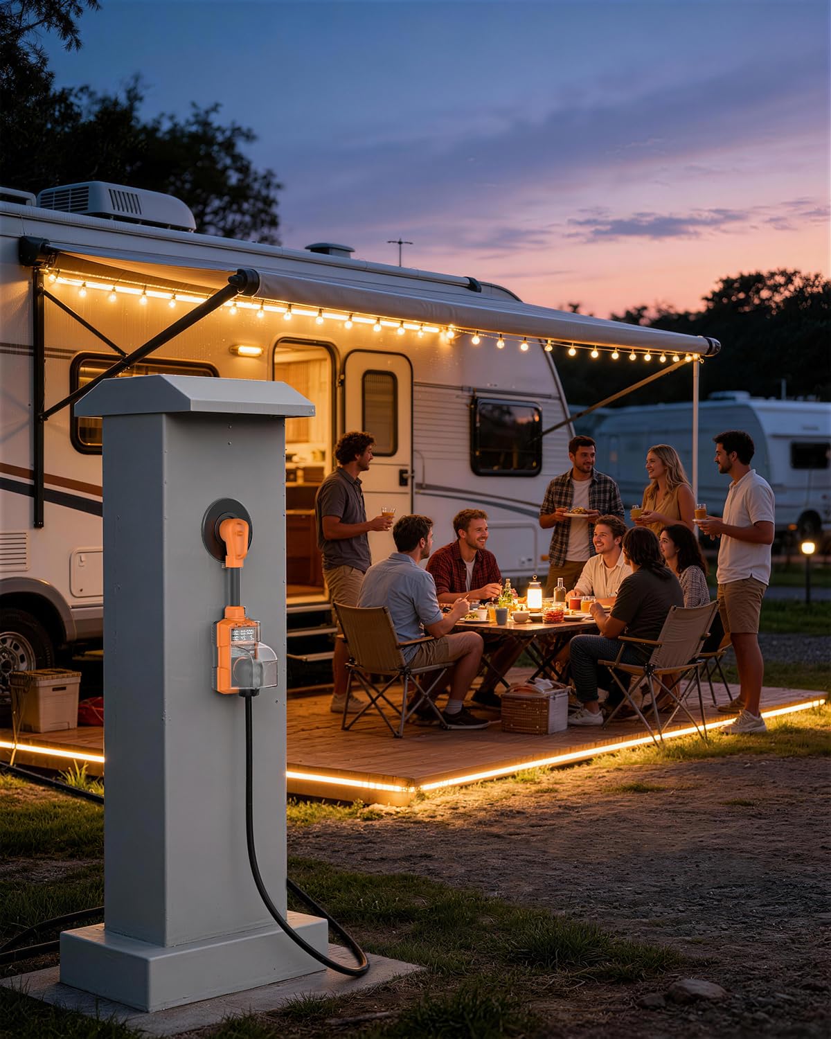 Kohree packaging on campground table in lifestyle scene communicating ready-to-use durability