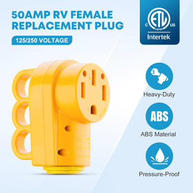 Kohree plug fitted on RV cord demonstrating proper installation and fit