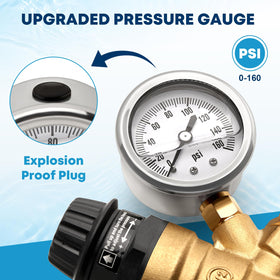 Kohree regulator in use on RV spigot showing protected plumbing benefit