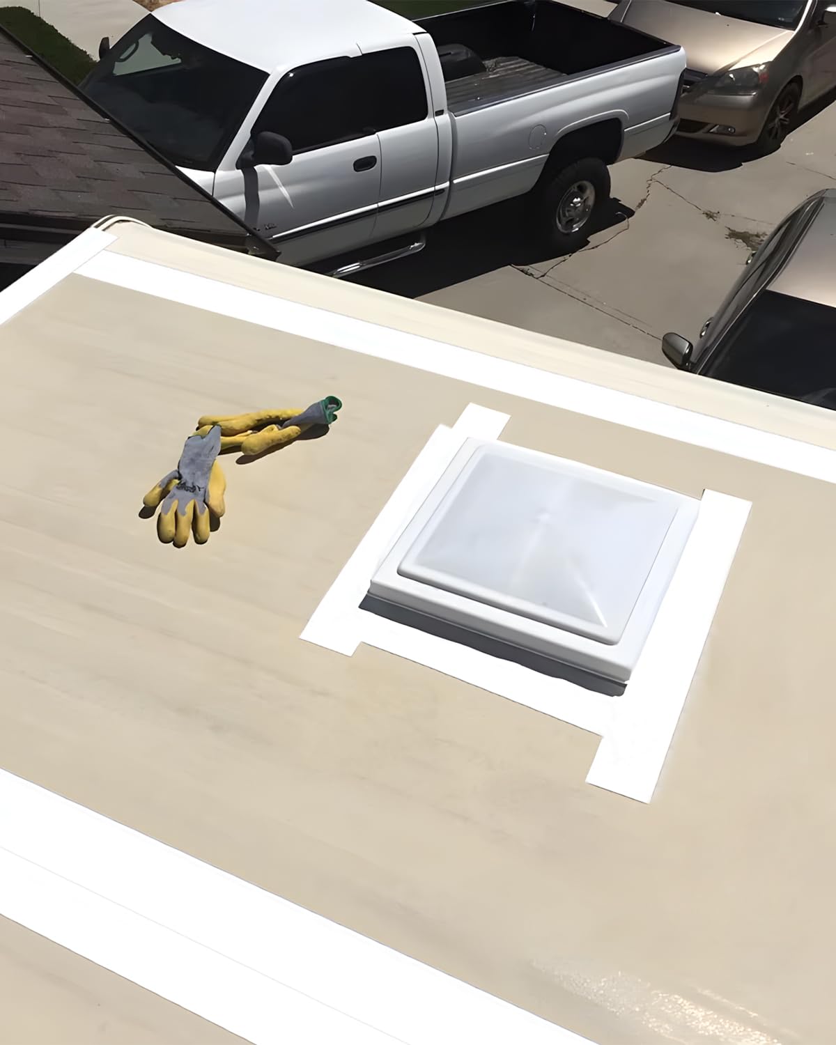 Kohree in-use on camper roof illustrating quick outdoor repair