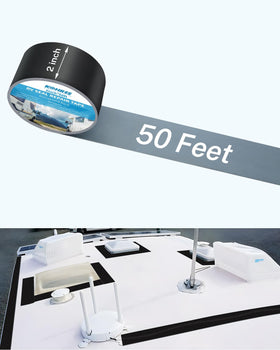 Kohree tape beside metal, EPDM, PVC samples showing broad material compatibility