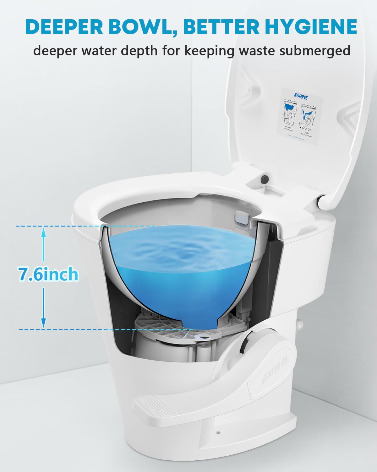 kohree deepened anti-stick bowl interior reducing residue and splashing