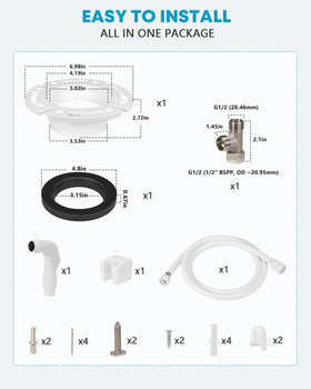 kohree included label and hardware showing fast installation convenience