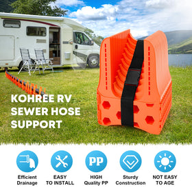 Kohree beside a measuring ruler showing fit for up to 15-foot hose and clear sizing