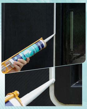 Close-up of Kohree sealant texture illustrating non-sag consistency for vertical repairs