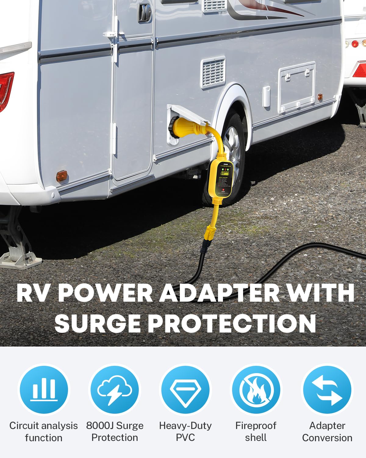 Kohree adapter held in hand showing compact size for portability