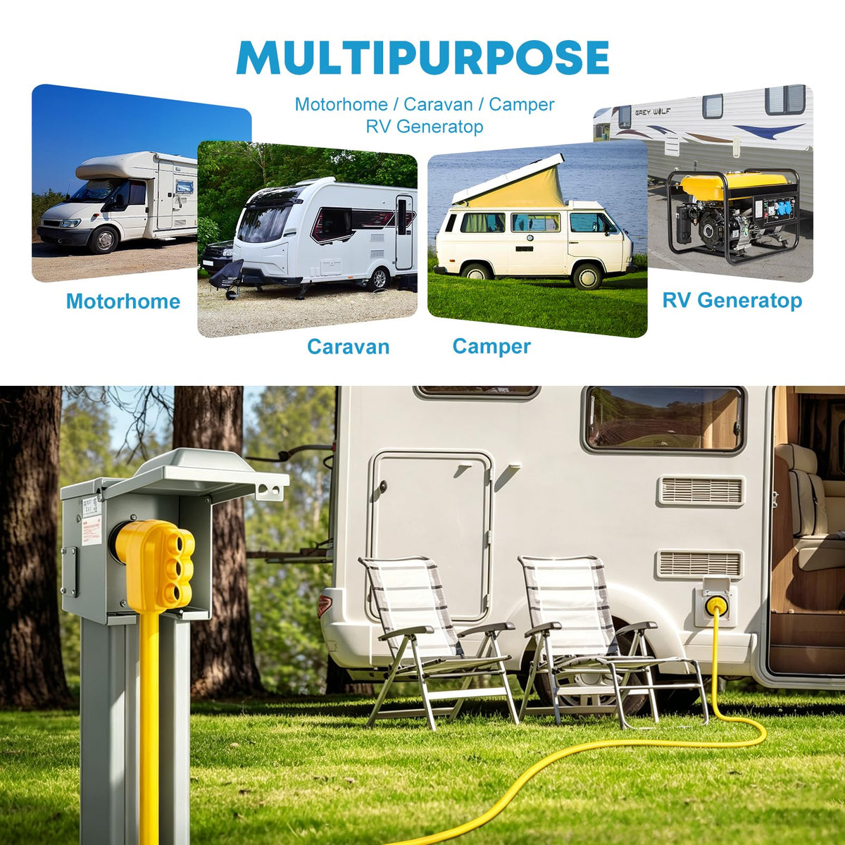 Kohree plug next to a tape measure illustrating compact size and easy storage convenience