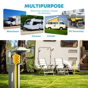 Kohree plug next to a tape measure illustrating compact size and easy storage convenience