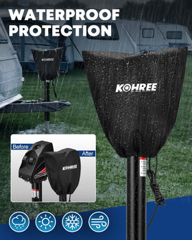 Kohree jack next to ruler illustrating compact size and space-saving benefit