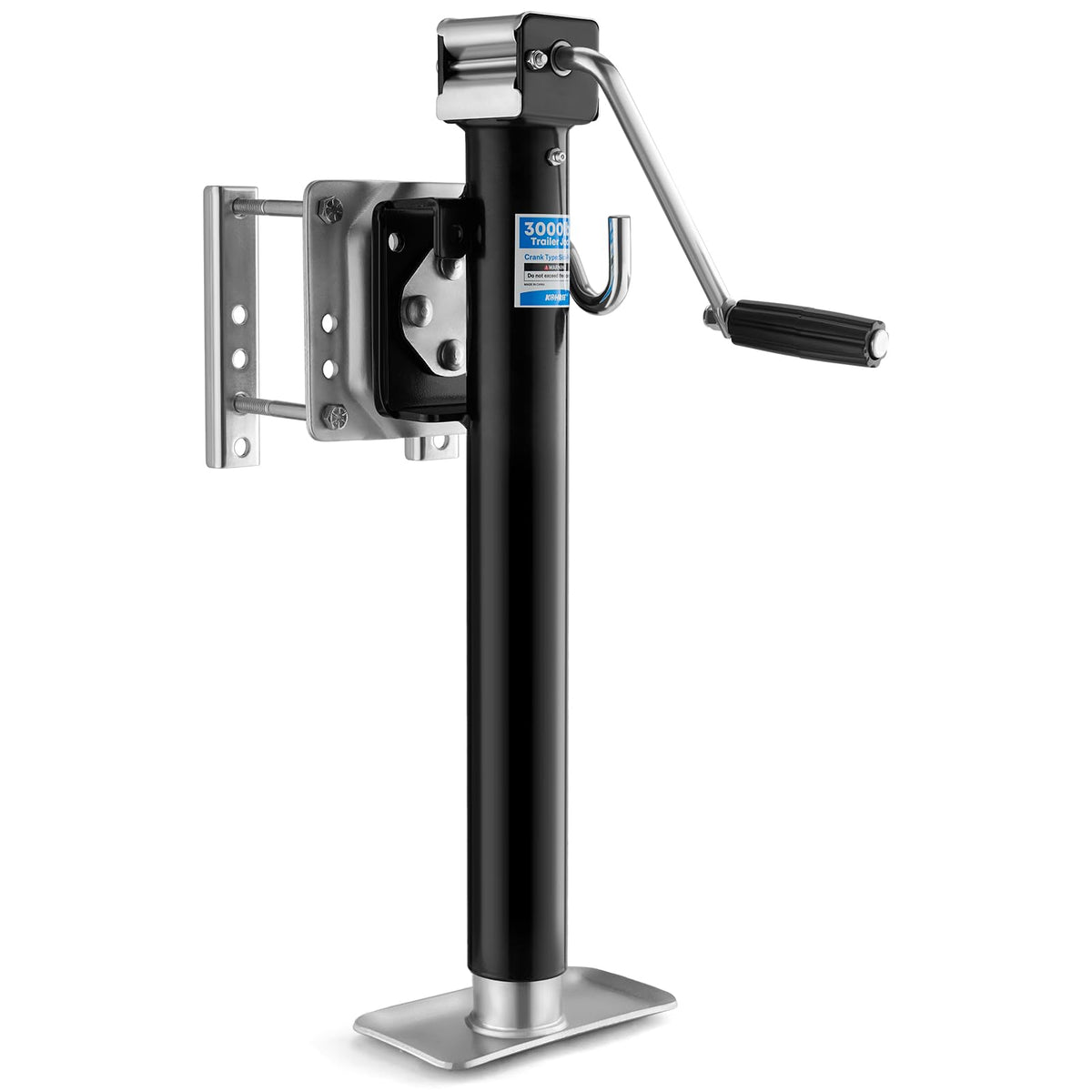 Kohree front view of trailer jack showing sturdy construction and capacity benefit