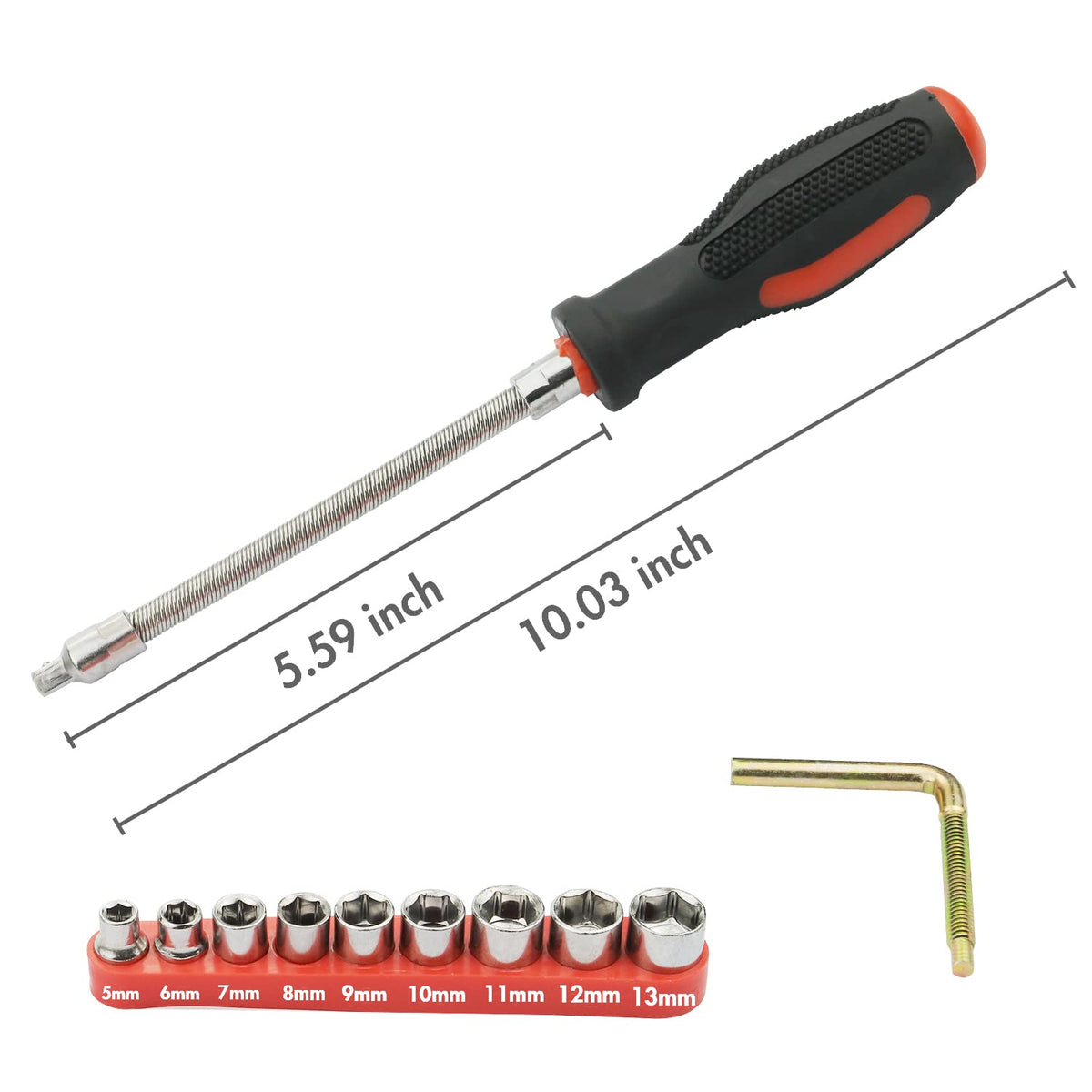 KOHUIPU tools next to a hand for scale showing compact, workshop-ready size