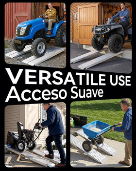 KOLOTOOL in use with riding mower for safer shed entry