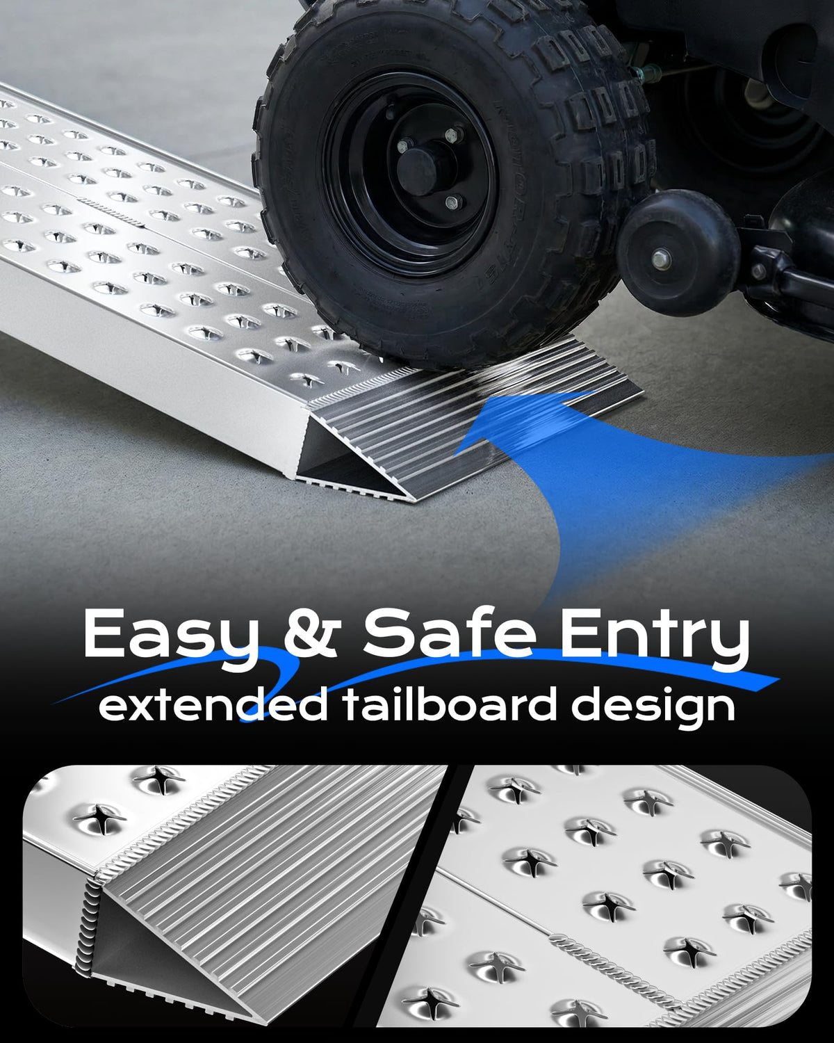 KOLOTOOL ramps stored on wall rack conveying compact organization