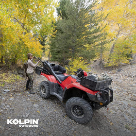 Kolpin basket on front rack showing detachable use and quick-access storage