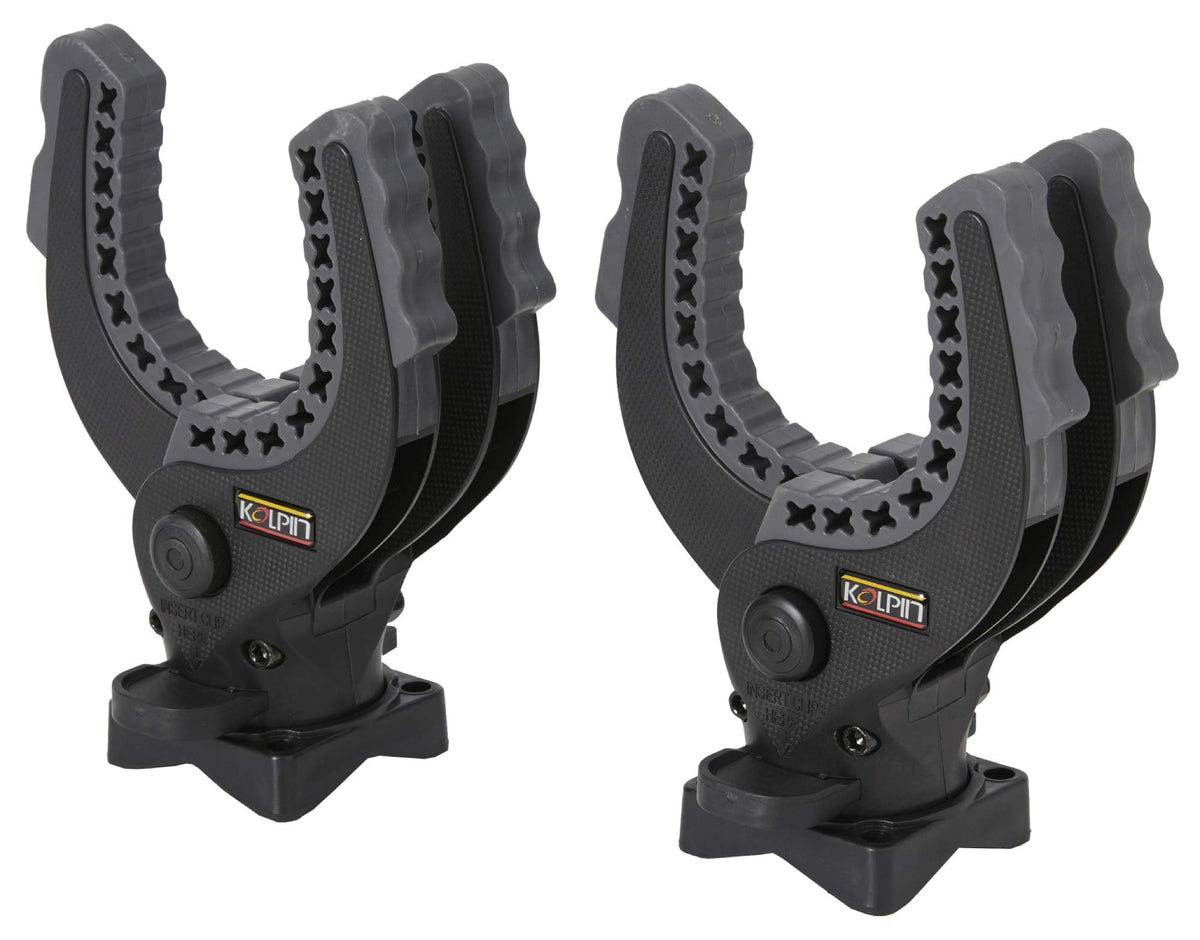 Kolpin Ratcheting Rhino Grip front view showing mounting base and grips for secure transport