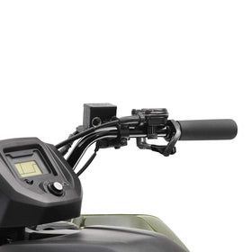 Kolpin Handy Throttle next to ruler showing compact size and easy installation benefit