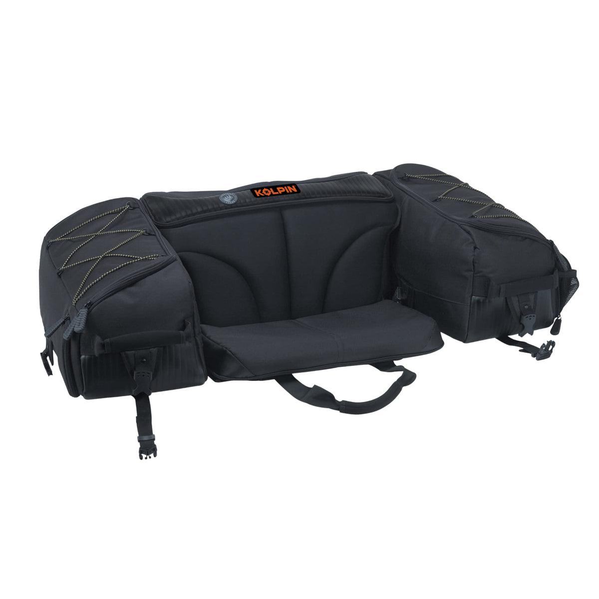 Kolpin Matrix Seat Bag front view showing full storage and padded seat benefit