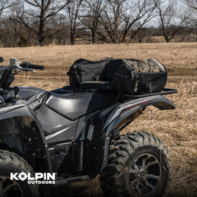 Kolpin Matrix Seat Bag side pod detail showing zipper access and organized storage benefit