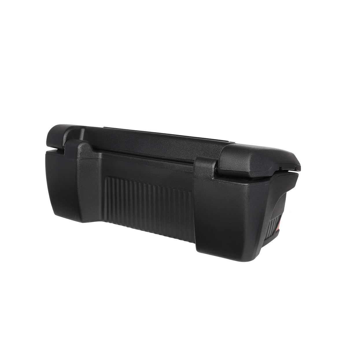 Kolpin rear trail box close-up of roto-molded texture and double-wall lid for durability